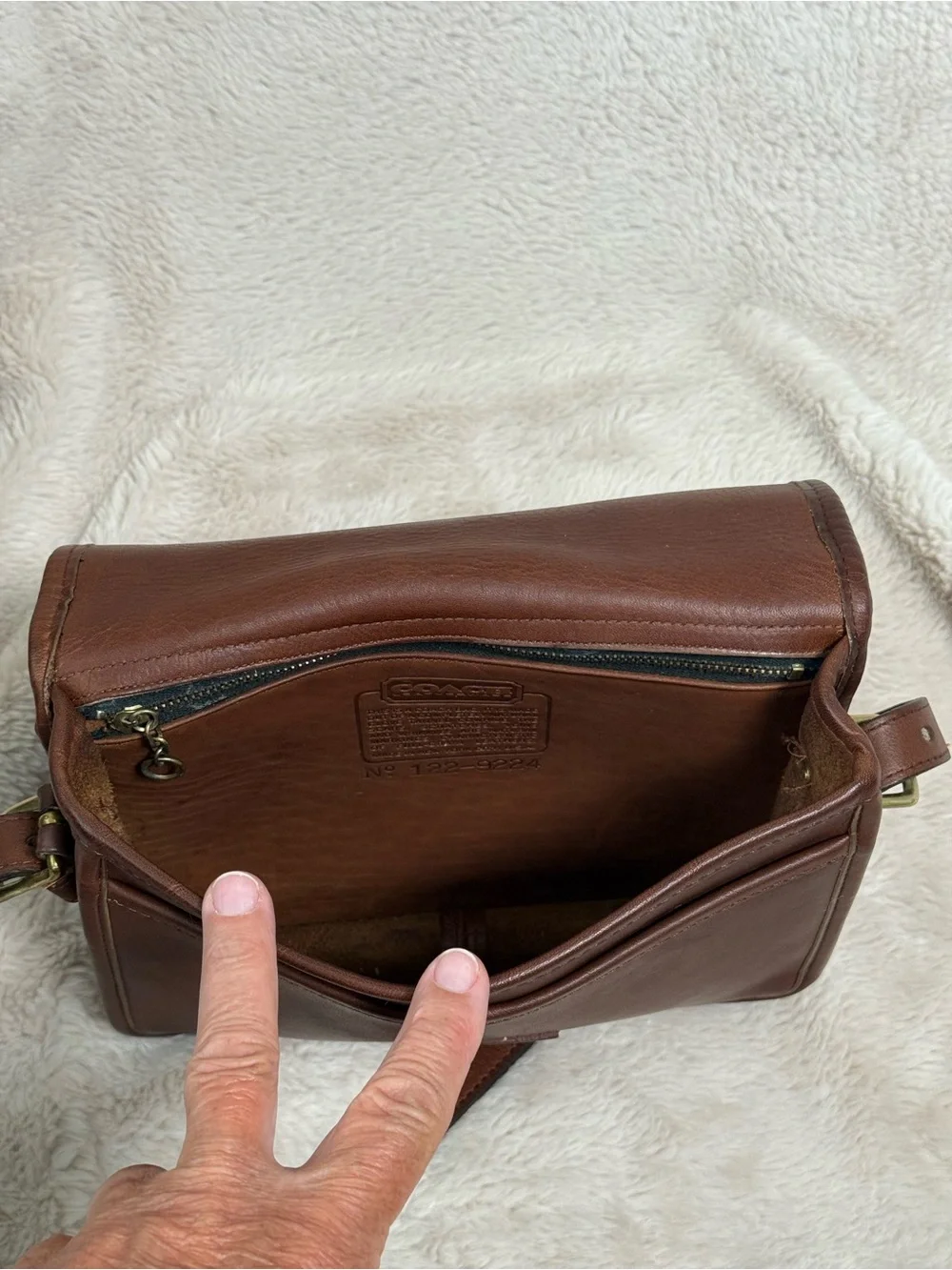 Coach Vintage 1980s NYC Mahogany Saddle Pouch Shoulder Leather Bag